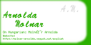 arnolda molnar business card
